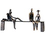 Figuur 'Leisure', polyresin, antique bronze finish, L45cm