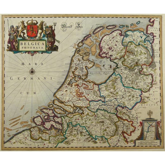 Verkocht - Collectie Gouldmaps - Republiek der Nederlanden; J. Blaeu - Belgica Foederata. - 1662