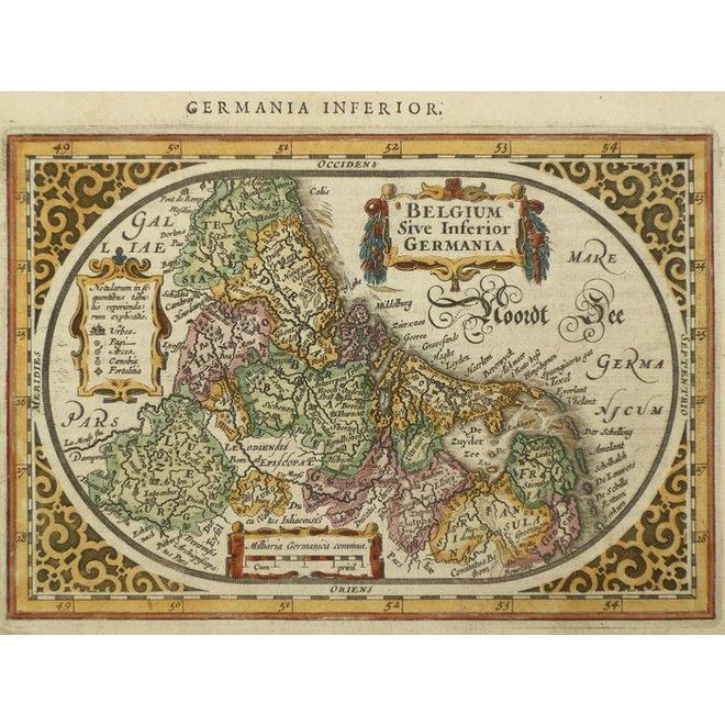 Verkocht - Collectie Gouldmaps - XVII Provinciën; J. Janssonius - Belgum Sive inferior germania - 1628