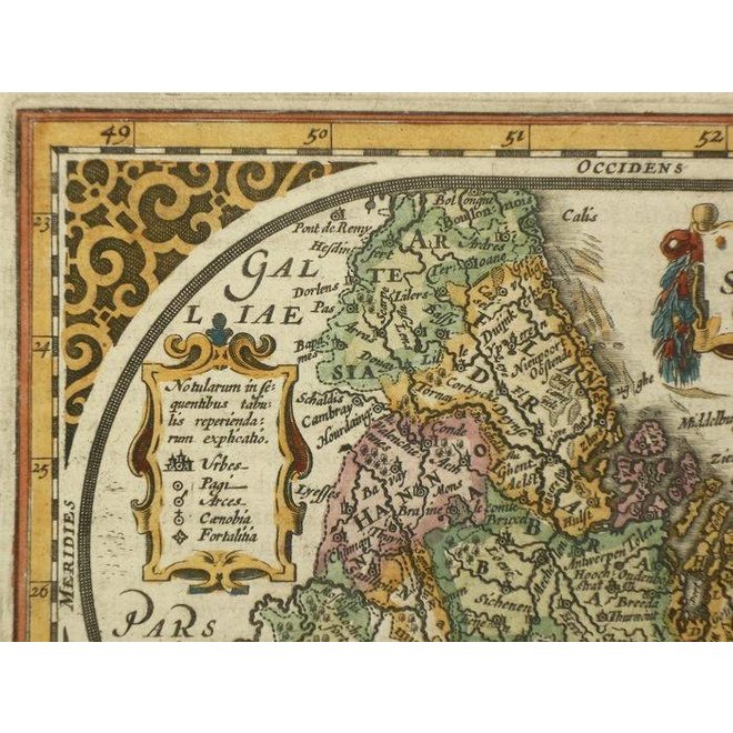 Verkocht - Collectie Gouldmaps - XVII Provinciën; J. Janssonius - Belgum Sive inferior germania - 1628