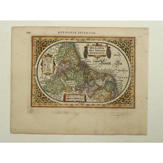 Verkocht - Collectie Gouldmaps - XVII Provinciën; J. Janssonius - Belgum Sive inferior germania - 1628