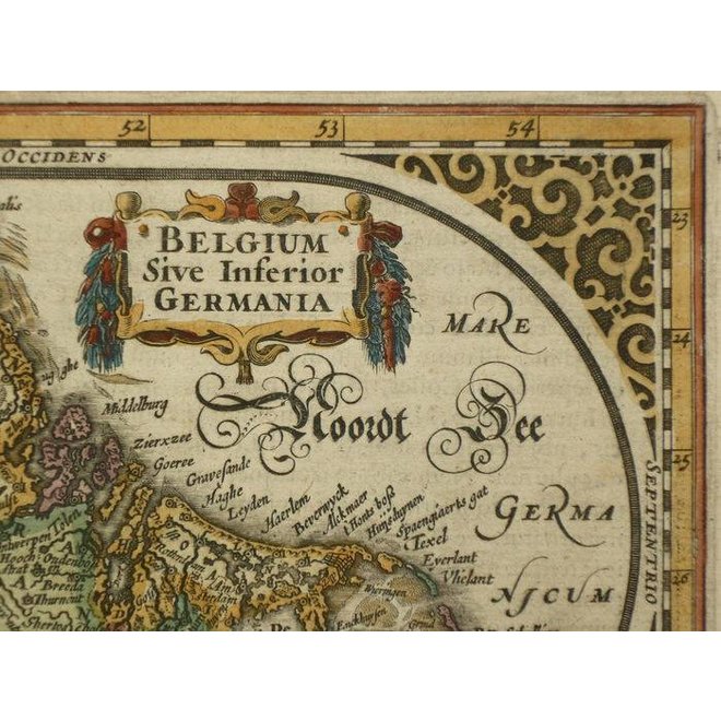 Verkocht - Collectie Gouldmaps - XVII Provinciën; J. Janssonius - Belgum Sive inferior germania - 1628