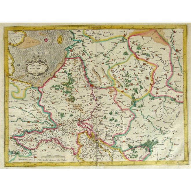 Collectie Gouldmaps - Gelderland, Overijssel; J. Hondius / G. Mercator- Gelria et Transysulana - 1619