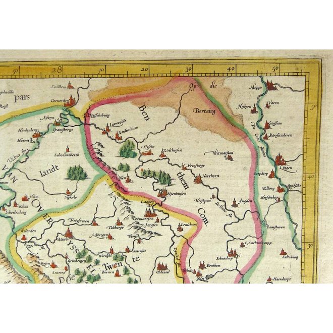 Collectie Gouldmaps - Gelderland, Overijssel; J. Hondius / G. Mercator- Gelria et Transysulana - 1619