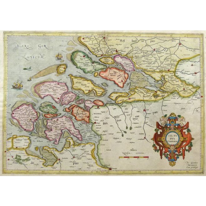 Collectie Gouldmaps - Zeeland; H. Hondius / G. Mercator - Zelandiae Comitatus - 1633