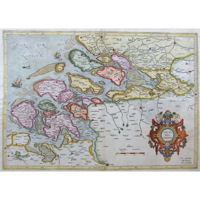 Collectie Gouldmaps - Zeeland; H. Hondius / G. Mercator - Zelandiae Comitatus - 1633