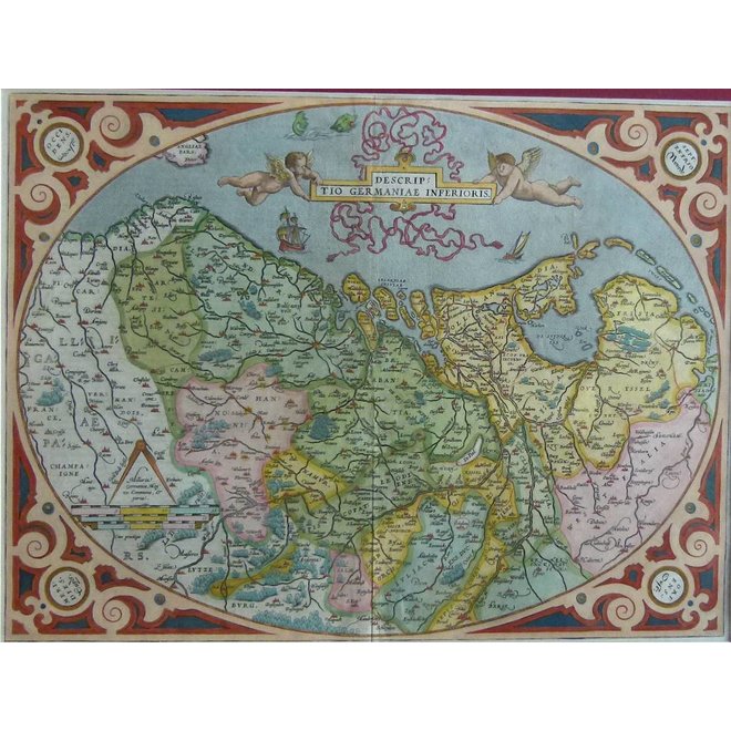 Collectie Gouldmaps - XVII Provinciën; A. Ortelius - Descriptio Germaniae Inferioris - 1603