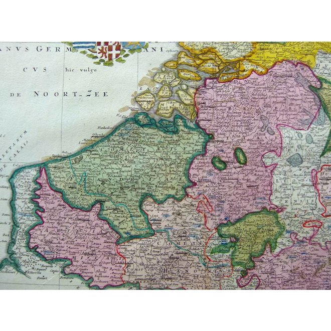 Verkocht - Collectie Gouldmaps - XVII Provinciën; J.B. Homann erven - Belgii Universi seu Inferioris Germaniae - 1748