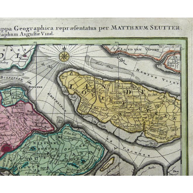 Verkocht - Collectie Gouldmaps - Zeeland; Seutter M. - Zeelandiae Comitatus (..) - 1734