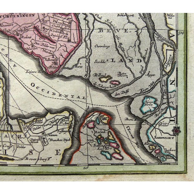 Verkocht - Collectie Gouldmaps - Zeeland; Seutter M. - Zeelandiae Comitatus (..) - 1734