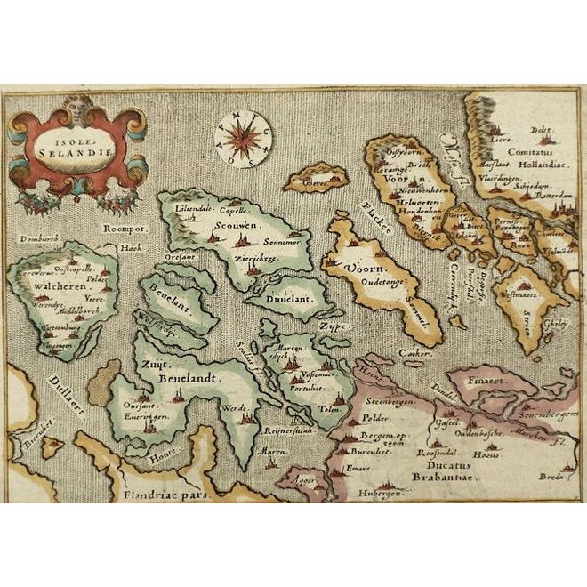 Collectie Gouldmaps - Zeeland; G. Porro /  T. Porcacchi - Isole Selandie - 1576