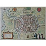 Verkocht - Collectie Gouldmaps - Haarlem - F. Hogenberg / J. Janssonius - Harlemum (..). - 1657