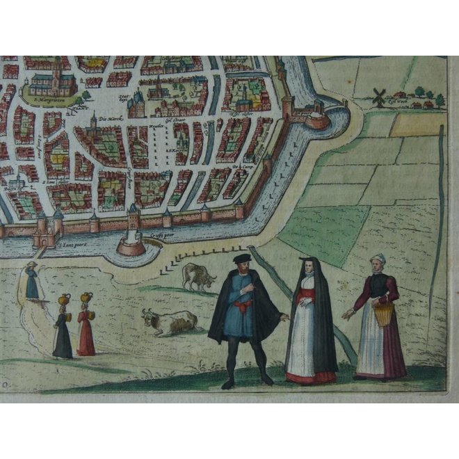 Verkocht - Collectie Gouldmaps - Haarlem - F. Hogenberg / J. Janssonius - Harlemum (..). - 1657