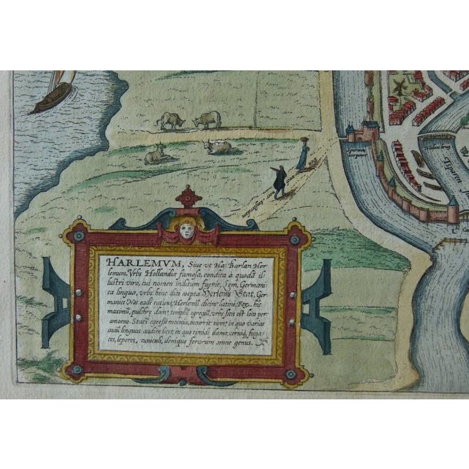 Verkocht - Collectie Gouldmaps - Haarlem - F. Hogenberg / J. Janssonius - Harlemum (..). - 1657