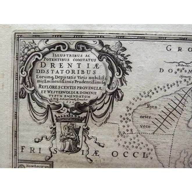 Verkocht - Collectie Gouldmaps - Drenthe; H. Hondius - Comitatus Drentiae (...) - 1639
