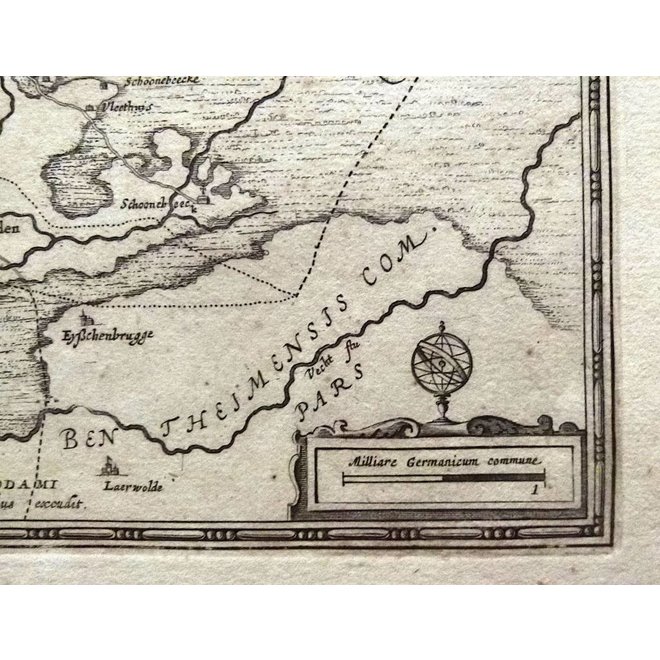 Verkocht - Collectie Gouldmaps - Drenthe; H. Hondius - Comitatus Drentiae (...) - 1639
