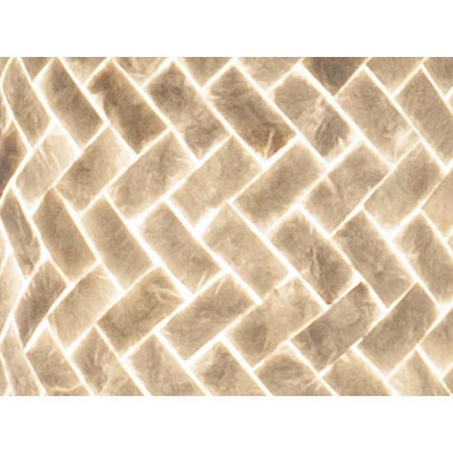 Villaflor schelpenlamp - Zigzag - vloerlamp - Cilinder - hoogte 200 cm