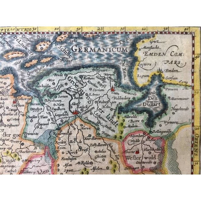 Collectie Gouldmaps - friesland, Groningen, Drenthe; J. Cloppenburgh / P. Kaerius - FRISIA Occidentalis - 1632