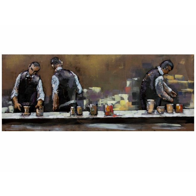 Metal Art Bartenders at work 150x60