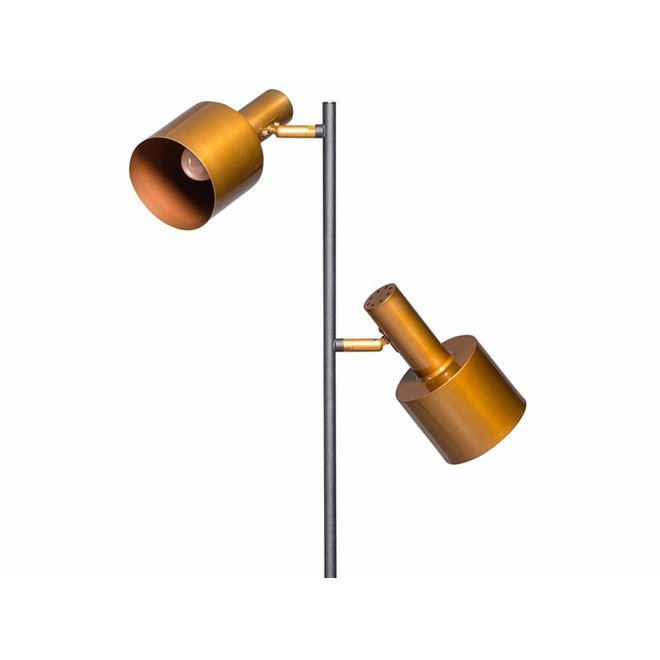 Vloerlamp Sledge zwart/goudkoper