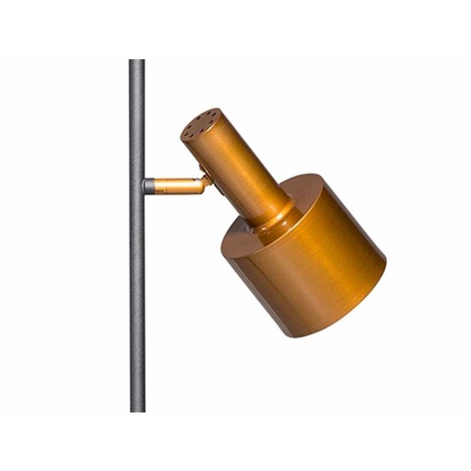 Vloerlamp Sledge zwart/goudkoper