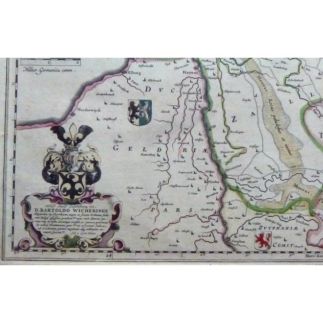 Verkocht - Collectie Gouldmaps - Overijssel- J. Blaeu - Transiselania dominium vernaculè Over-yssel - 1635-1650