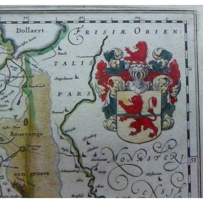 Verkocht - Collectie Gouldmaps - Overijssel- J. Blaeu - Transiselania dominium vernaculè Over-yssel - 1635-1650