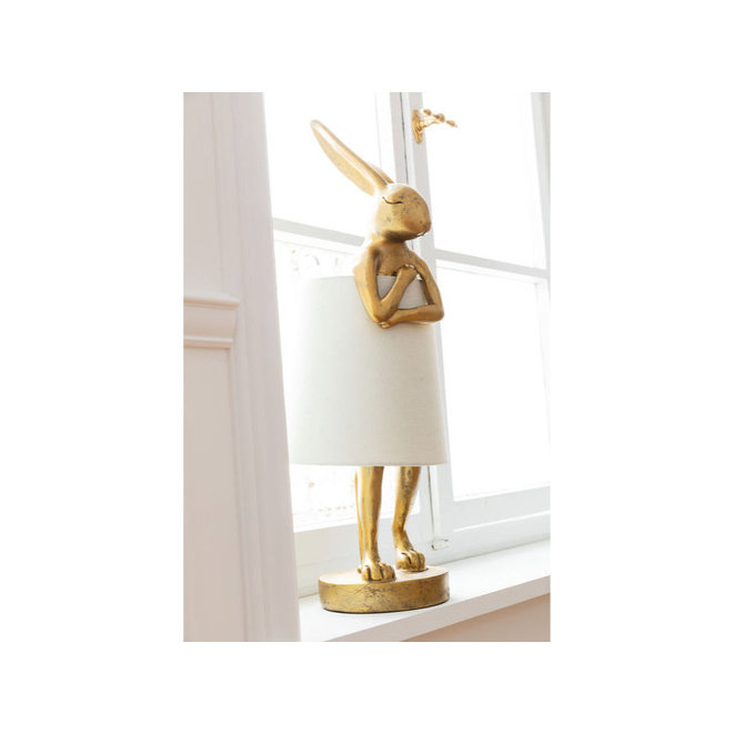 Table Lamp Animal Rabbit Gold/White