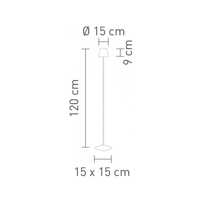 Sompex Accu LED Vloerlamp Troll 2.0, geel