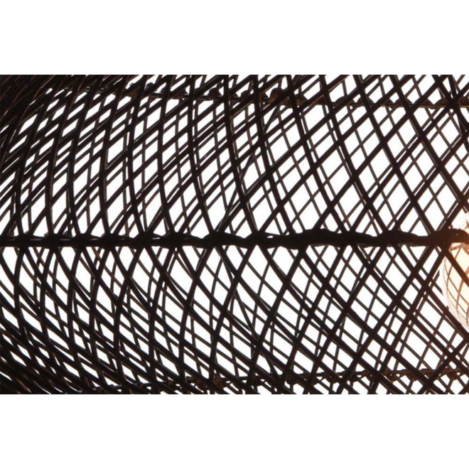 Villaflor Rattan hanglamp UFO zwart