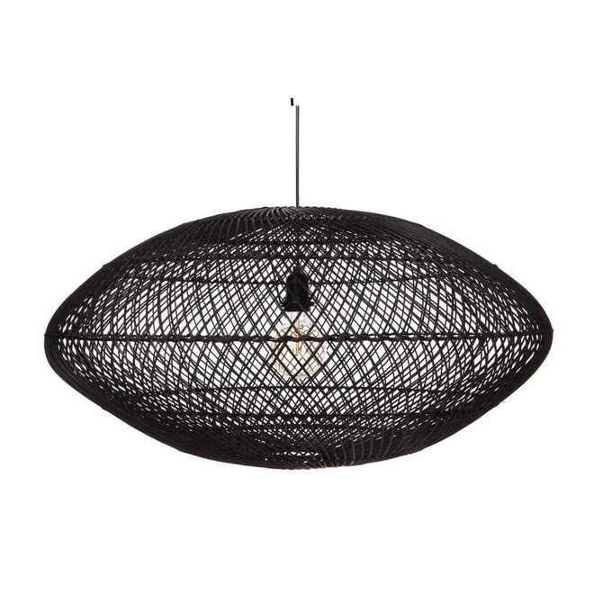 Villaflor Rattan hanglamp UFO zwart