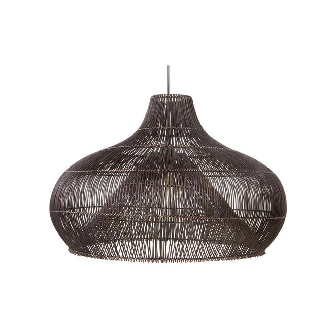 Villaflor Rattan Dome - hanglamp zwart