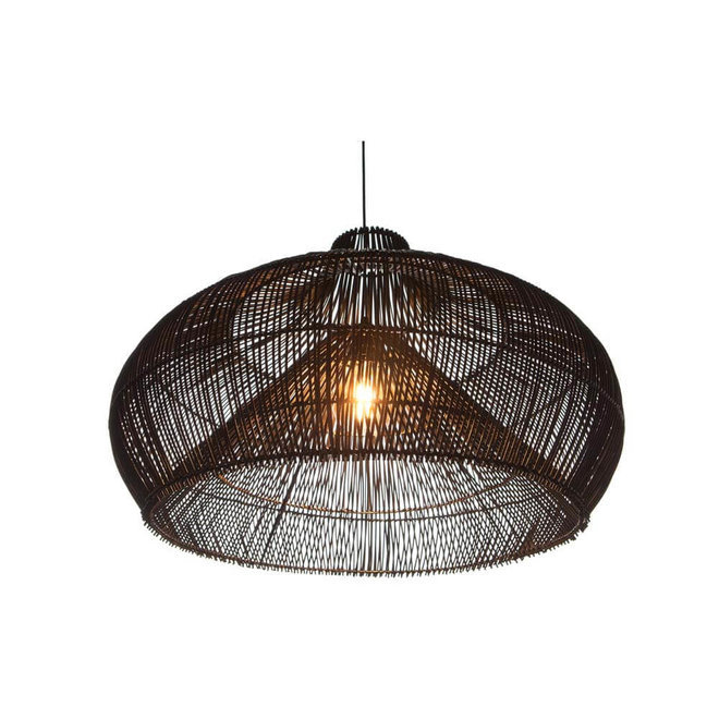 Villaflor Rattan Dome - hanglamp zwart