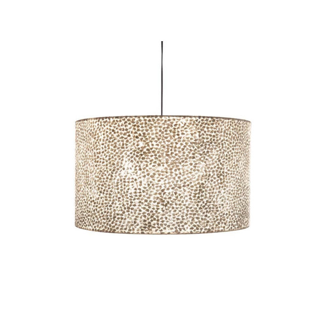 Villaflor schelpenlamp - Wangi White - Hanglamp - cilinder - Ø 55 cm