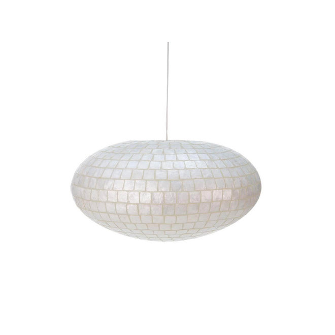 Villaflor schelpenlamp - Moni White - hanglamp - UFO - Ø 60 cm