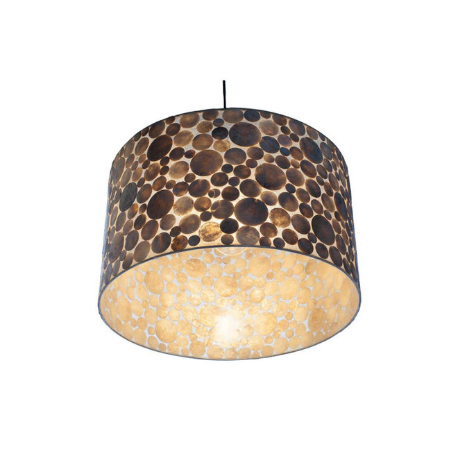 Villaflor schelpenlamp - Coin Gold - Hanglamp - cilinder - Ø 55 cm