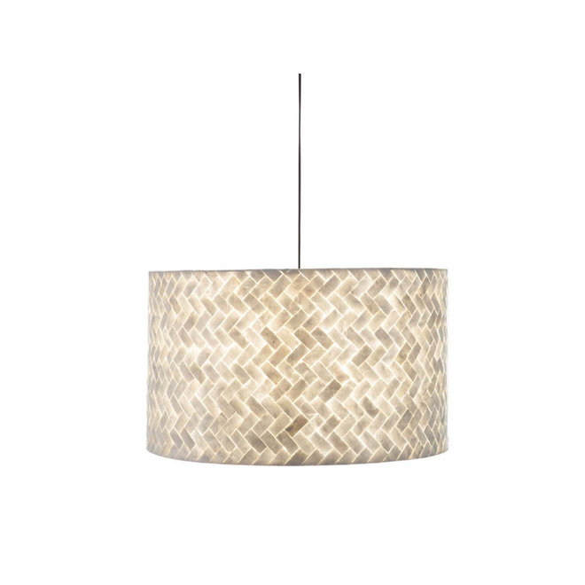 Villaflor schelpenlamp - Zigzag - Hanglamp - cilinder - Ø 55 cm