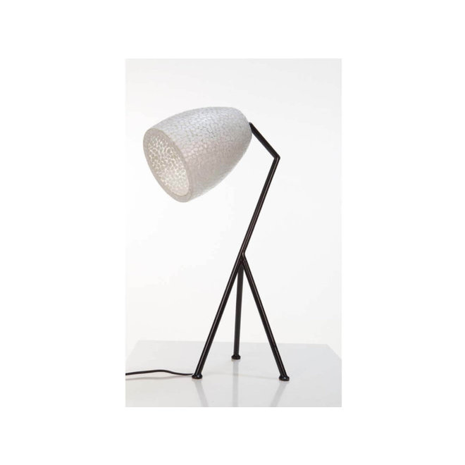 Villaflor schelpenlamp - Wangi White - Elba tafellamp  - hoogte 60 cm