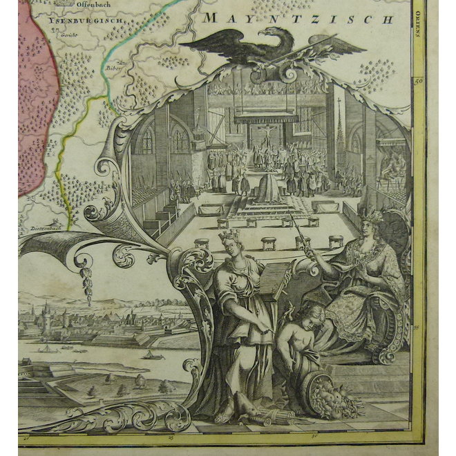 Frankfurt; J.B. Homann - Abbildung der Keyserl. Freyen Reichs Wahl und Handelstatt Franckfurt (..) - 1715 ca.
