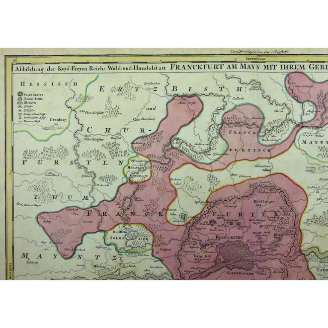 Frankfurt; J.B. Homann - Abbildung der Keyserl. Freyen Reichs Wahl und Handelstatt Franckfurt (..) - 1715 ca.