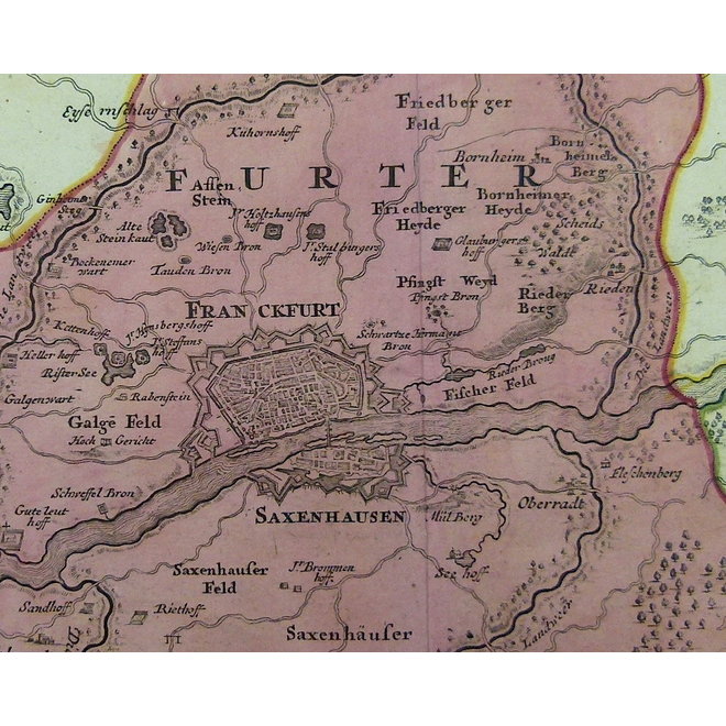 Frankfurt; J.B. Homann - Abbildung der Keyserl. Freyen Reichs Wahl und Handelstatt Franckfurt (..) - 1715 ca.