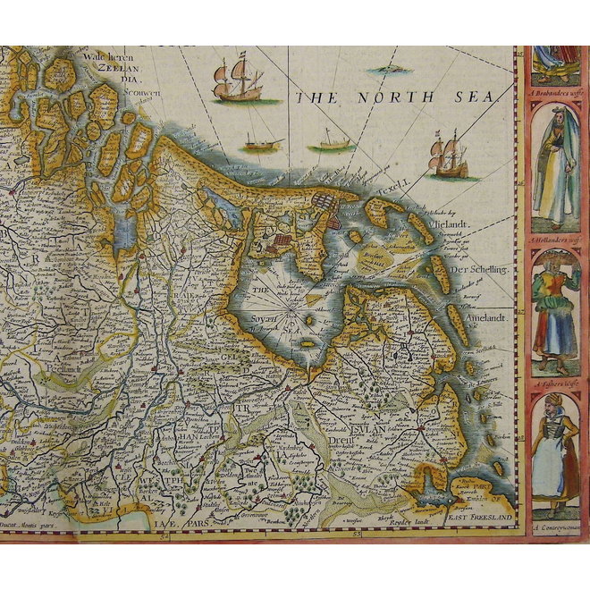 Collectie Gouldmaps - XVII provinciën; J. Speed - A New Mape of ye XVII Provinces of Low Germanie (..) - 1676