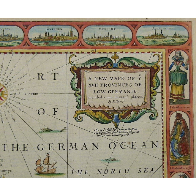 Collectie Gouldmaps - XVII provinciën; J. Speed - A New Mape of ye XVII Provinces of Low Germanie (..) - 1676