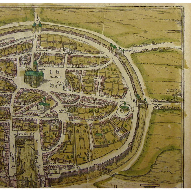 Collectie Gouldmaps - Middelburg; G. Braun / F. Hogenberg - Middelburgum Selandiae Opp. (..) - 1575