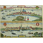 Collectie Gouldmaps - Rotterdam en Gouda; G. Braun / F. Hogenberg - Roterodamum en Gouda Hollandiae Opp. (..) - 1581