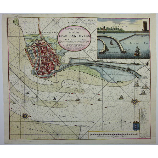 Collectie Gouldmaps - Enkuizen; G. van Keulen - Nieuwe Afteekening van (..) de stad Enkhuysen inde Zuyder Zee. - 1716