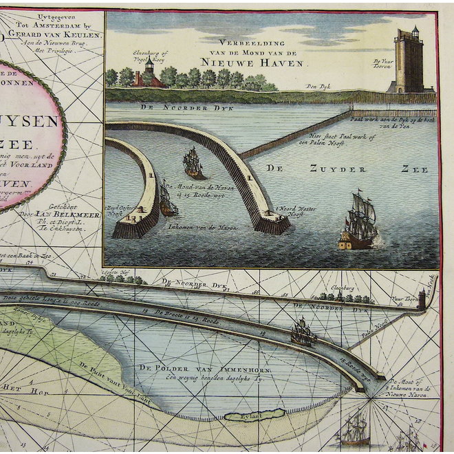 Collectie Gouldmaps - Enkuizen; G. van Keulen - Nieuwe Afteekening van (..) de stad Enkhuysen inde Zuyder Zee. - 1716