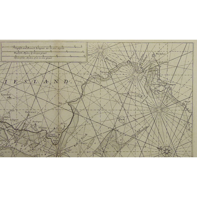 Waddenzee, IJsselmeer; S. Thornton - A chart of the South Sea Texel & ye Fliestream with ye Amelander gat. - 1756