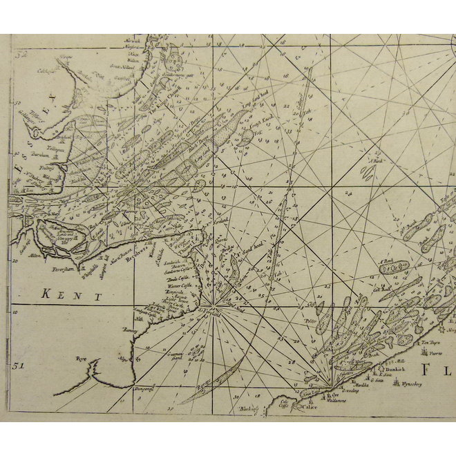 Collectie Gouldmaps - Noordzee; S. Thornton - A chart of the Seacoasts of England, Flanders and Holland (..). - 1756