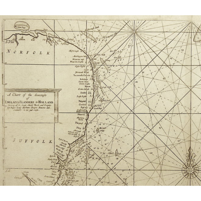 Collectie Gouldmaps - Noordzee; S. Thornton - A chart of the Seacoasts of England, Flanders and Holland (..). - 1756